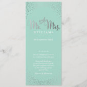 WEDDING CEREMONY PROGRAMMA mini Silver confetti mu (Voorkant)