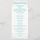 WEDDING CEREMONY PROGRAMMA mini Silver confetti mu (Achterkant)