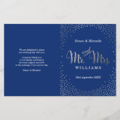 WEDDING CEREMONY PROGRAMMA mini Silver confetti na (Voorkant)