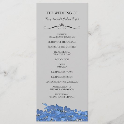 Wedding Ceremony-programma's Programma (Voorkant)