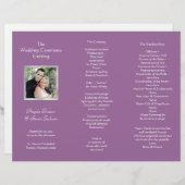 Wedding Ceremony vouwt programma met foto (Voorkant / Achterkant)