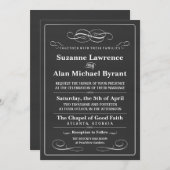 Wedding Chalkboard Vintage Poster Kaart (Voorkant / Achterkant)