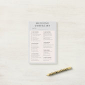 wedding checklist post-it® notes (Op bureau)