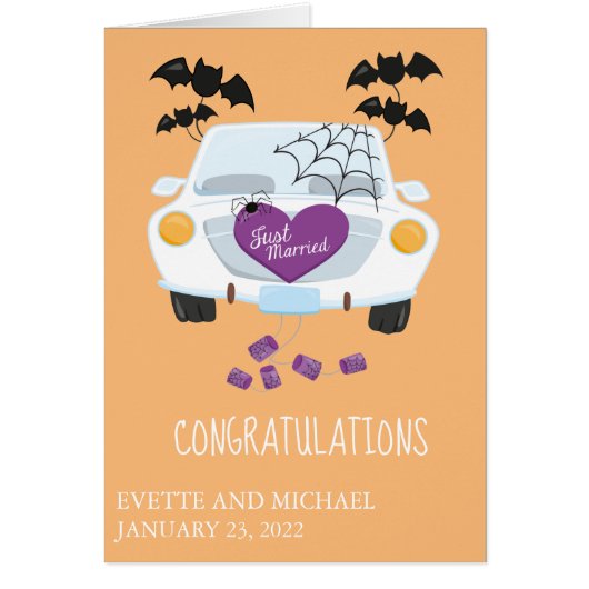 Wedding Congratulations Halloween Car (Devant)