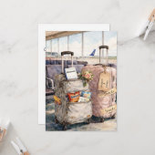 Wedding Congratulations Honeymoon Trip Snacks Card Kaart (Voorkant / Achterkant in situ)