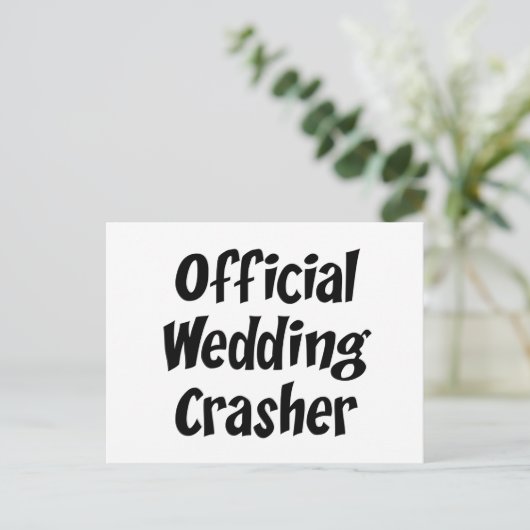 Wedding Crasher Briefkaart (Staand voorkant)