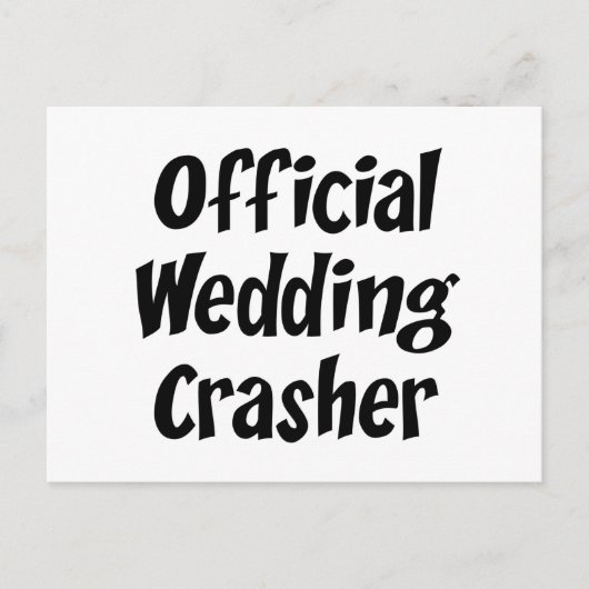 Wedding Crasher Briefkaart (Voorkant)