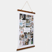 Wedding Creëer Your Own 52 Photo Collage Hangend Wandkleed (Gebogen)