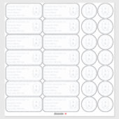 Wedding Crest Individuele naam adres en zegels Sticker (Vel)