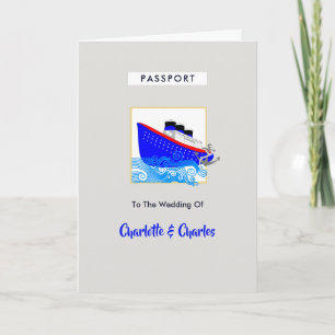 Wedding Cruise Destination Wedding Passport Uitnod