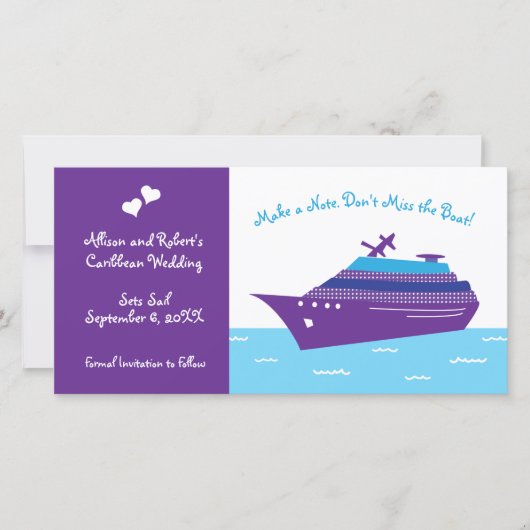 Wedding Cruise Save The Date (Voorkant)