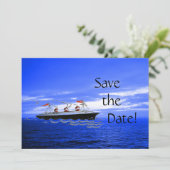 Wedding Cruise Ship Ocean | Datum opslaan Save The Date (Staand voorkant)