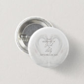 Wedding Custom Swan Ronde Button 3,2 Cm (Voorkant /achterkant)