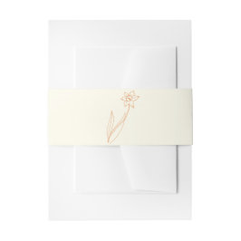 Wedding Daffodil Belly Band Uitnodigingen Wikkel