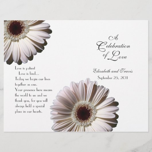 Wedding Daisy/ Programma (Voorkant)