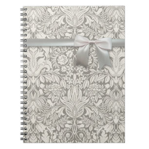 Wedding Damask Vintage White Wedding Old Lace Notitieboek