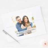 Wedding Dank je foto Vierkante Sticker (Envelop)