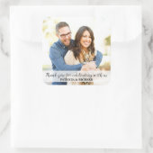 Wedding Dank je foto Vierkante Sticker (Tas)