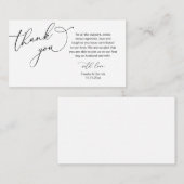 Wedding Dank je, in Modern romantisch thema Enclos Informatiekaartje (Voorkant / Achterkant)