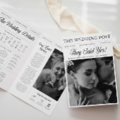 Wedding Day Custom Krant Programma Boekje