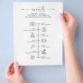 Wedding Day Icon Timeline Itinerary Welcome Letter Flyer (Hand)