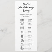 Wedding Day Timeline Flat Programma (Voorkant)