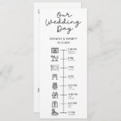 Wedding Day Timeline Flat Programma (Voorkant / Achterkant)