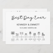 Wedding Day Timeline Program Programma (Voorkant / Achterkant)