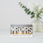 Wedding Decorting Party Prop Event Hire Visitekaartje (Staand voorkant)