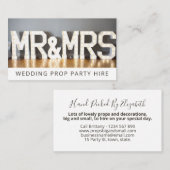Wedding Decorting Party Prop Event Hire Visitekaartje (Voorkant / Achterkant)
