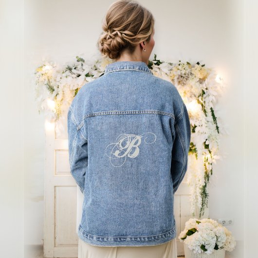 Wedding denim jackets, monogram denim jacket 