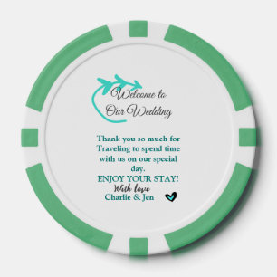 Wedding Destination Celebration welkom reizen Poker Chips
