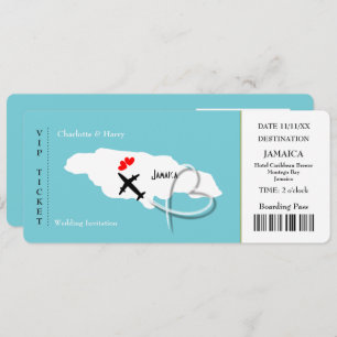 Wedding Destination Jamaica Ticket Pass Photo Kaart