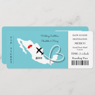 Wedding Destination Mexico Ticket Kaart