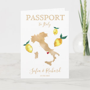 Wedding Destination Passport Gold Capri Italië