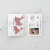 Wedding Destination Passport Gold Weltkarte (Binnen)