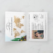 Wedding Destination Passport Gold Wereldkaart Ital (Binnen)
