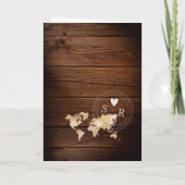 Wedding Destination Passport Gold Wereldkaart Rust (Achterkant)