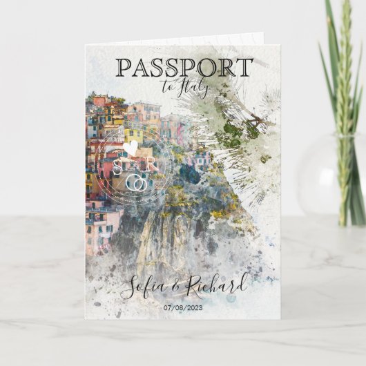 Wedding Destination Passport Italy Cinque Terre (Voorkant)