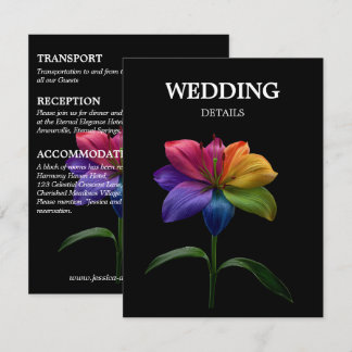🌈 Wedding Details Technicolor Love Informatiekaartje