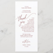 Wedding Dinner Place Setting Modern Thank You Card Programma (Voorkant)