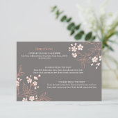 Wedding Direction Kaarten Grijze Floral (Staand voorkant)