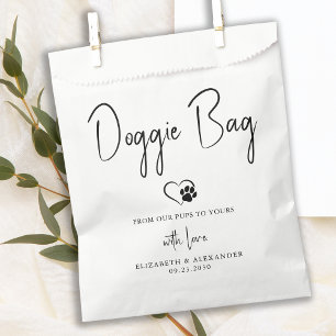 Wedding Doggie Treatjes Gepersonaliseerde Biskaje  Bedankzakje