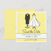 Wedding Doodles | Datum opslaan Save The Date (Voorkant / Achterkant)