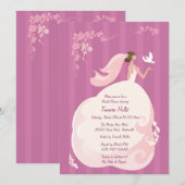 Wedding Dove Bridal Shower Kaart (Voorkant / Achterkant)