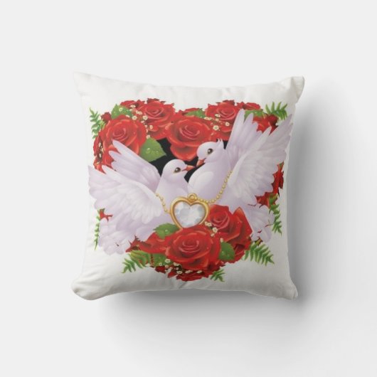 Wedding Doves Pillow Kussen (Voorkant)