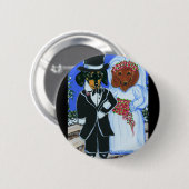 Wedding Doxies Ronde Button 5,7 Cm (Voorkant /achterkant)