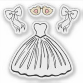 Wedding Dress Stickers (Devant)
