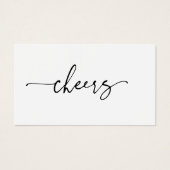 Wedding Drink Ticket Receptie Bar Token Kaart (Voorkant)