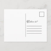 Wedding Elegant Aqua Chic Modern Borders Briefkaart (Achterkant)